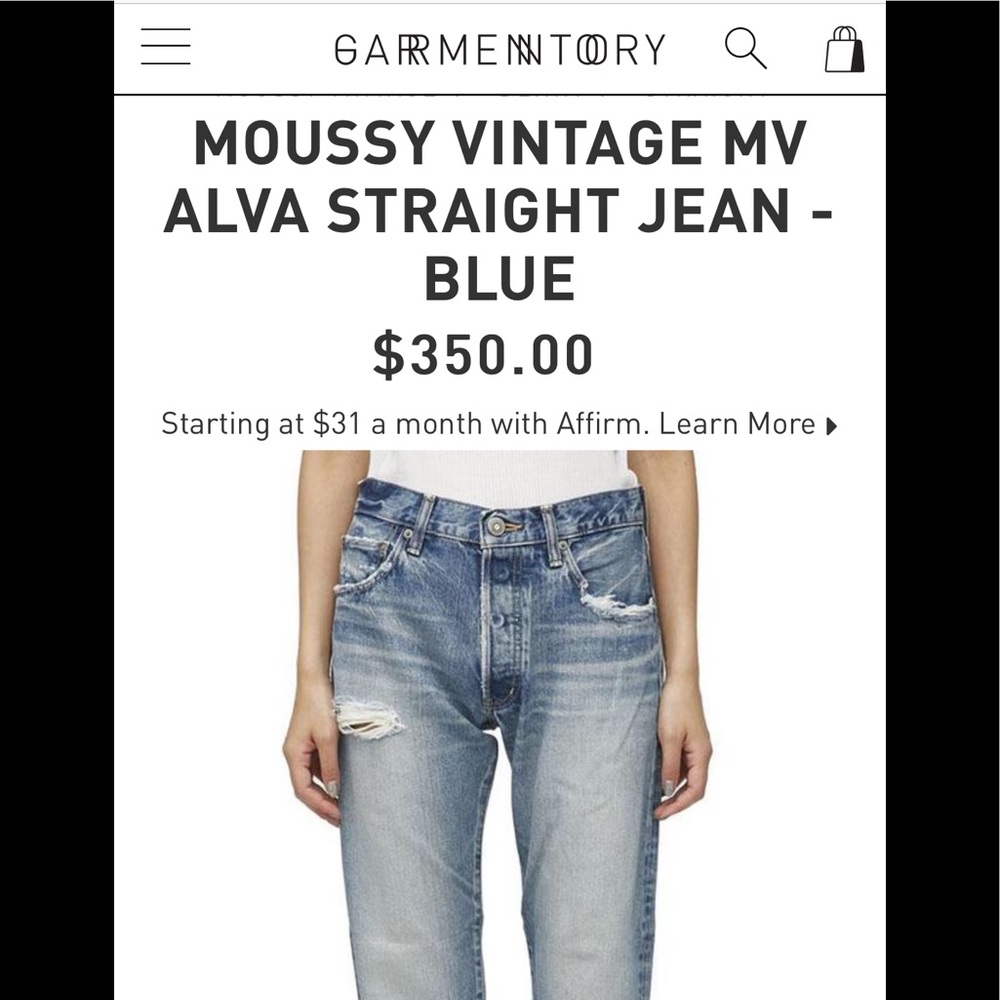 MOUSSY  Alva Jeans 27 EUC